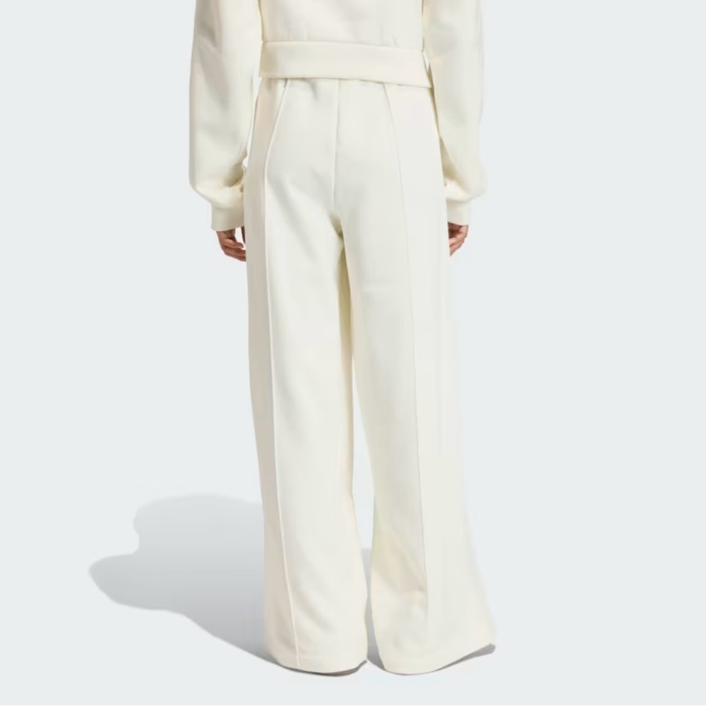 adidas Cream Wide-Leg Womens Casual Pants - Picture 3 of 5